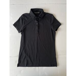Travis Matthew Pima Cotton Polo Shirt Women S Black Golf Athleisure Travel